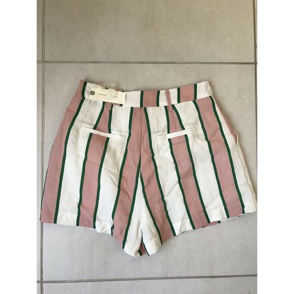 Anthropologie Elevenses Multicolor High Waist Striped Shorts - Picture 5 of 8